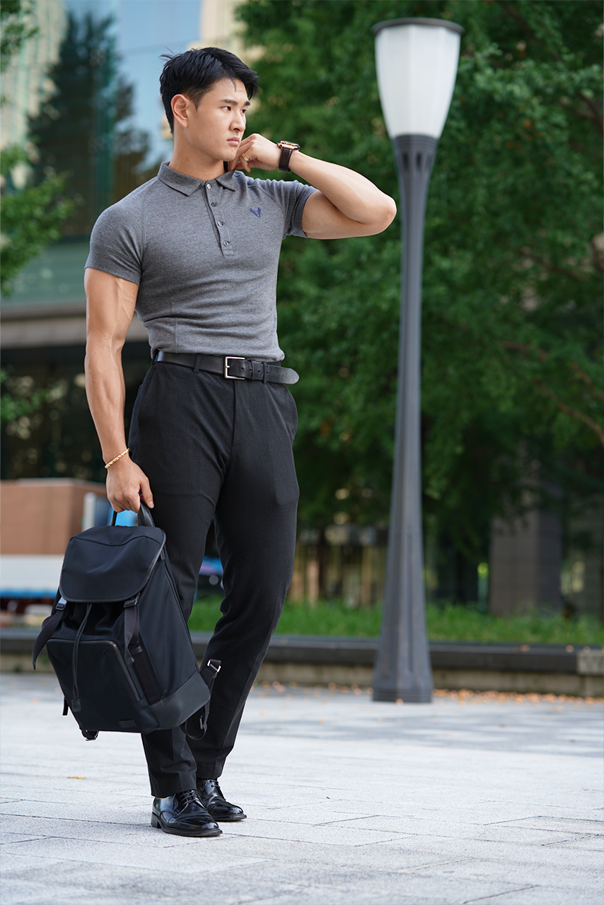 HALF SLEEVE CLASSIC POLO SHIRT - GRAY